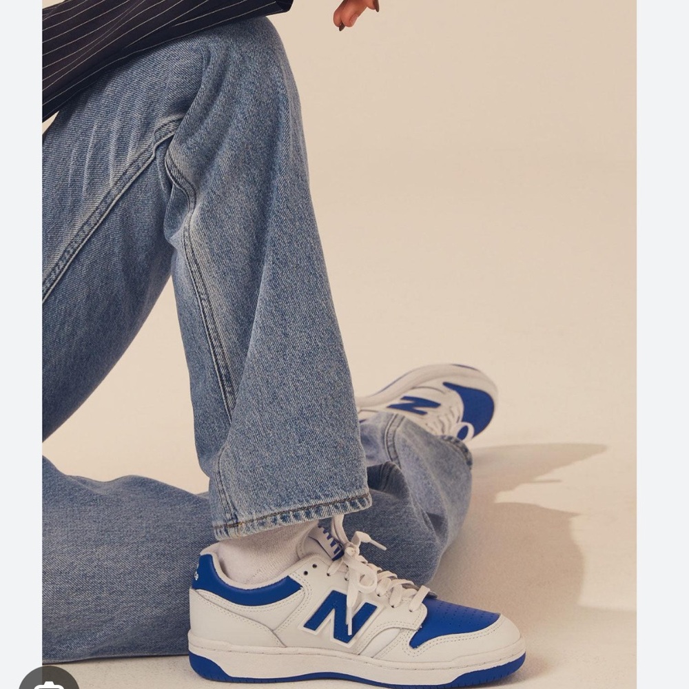 New Balance 480 Men's White and Blue Sneakers - Picture 9 of 9